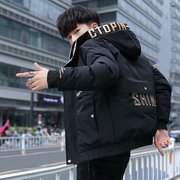 棉衣男士秋冬季外套2020韩版潮流短款棉袄工装立领连帽棉服外套男冬季夹棉外套韩版潮流百搭宽松痞帅夹克港风潮牌棒球服男上衣