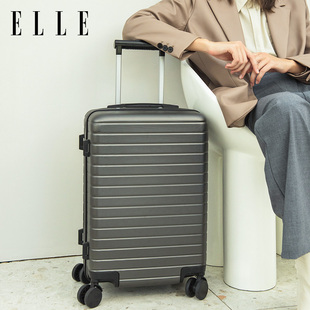 ELLE 时尚潮流 高性价比拉链行李箱拉杆箱女行李箱万向轮旅行箱
