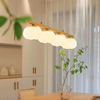棉花吊灯餐厅灯现代简约原木，奶油风长条，饭厅餐桌吧台柿子灯具