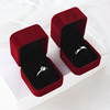 对戒盒子仪式用戒指盒婚礼结婚高端项链盒单个高档钻戒盒子精致盒