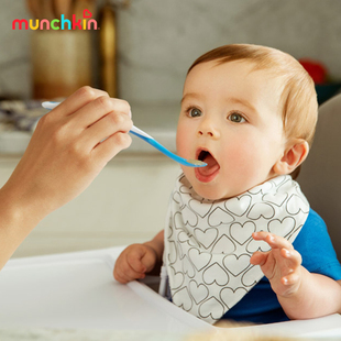 munchkin辅食勺新生婴儿专用宝宝麦肯齐满趣健6个月感温勺软勺子