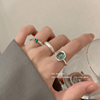 碎银子银色金属戒指女小众设计高级感个性复古简约开口指环手饰夏