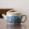 仿古汝窑汉瓦壶家用大号茶壶，功夫茶具青花泡，茶壶办公室陶瓷泡茶器