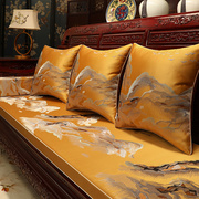 中式沙发垫红木家具座垫五件套中国风防滑定制四季通用罗汉床坐垫