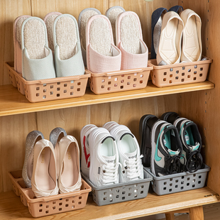 日本鞋子收纳鞋架鞋托简易经济型，塑料收纳架宿舍，鞋柜整理神器鞋托