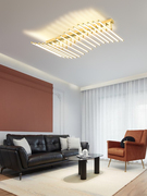 语音智能客厅灯简约现代创意线条吸顶灯，极简线性卧室房间北欧灯具
