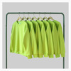 春秋季常规薄款毛圈布纯色(布，纯色)荧光，绿圆领卫衣男女bf风青年潮流