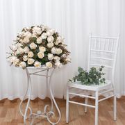 欧式玫瑰花球婚礼布置路引花展厅装饰橱窗餐桌摆放仿真花桌花
