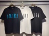 amiri简单字字母印花欧美设计师潮牌男女情侣款圆领短袖T恤