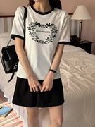 colofunia韩国女装简约低调基本款条纹长袖，t恤24春夏款