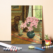 数字油画DIY花卉人物建筑物场景装饰客厅卧室手绘涂鸦世界名画