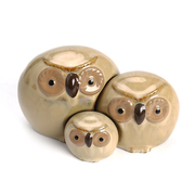 陶瓷猫头鹰摆件模型窑变釉，工艺品少年儿童学生储蓄存钱罐创意礼物