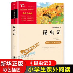 正版 昆虫记 课外书8-12岁儿童二三年级 小学生四年级五六年级必读课外阅读经典文学名著故事书籍9-15岁青少年读物书 法布尔昆虫记