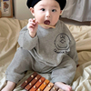 韩版ins23春秋婴幼儿可爱涂鸦卡通长袖卫衣，+长裤男女宝宝两件套装