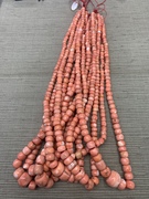 台湾宝石藏式鼓珠项链可以穿手链108佛珠配成对子，颜色橘红品质