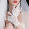 新娘结婚短款蕾丝手套婚纱，礼服配饰影楼拍照饰品，白色短款手套女