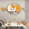 家庭圆形饭厅餐厅装饰画现代简约玄关歺厅餐桌背景墙面壁挂画