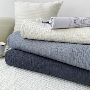 北欧简约现代纯色全棉布艺四季通用防滑沙发，垫子纯棉加厚坐垫夏季