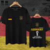 德国国家队2022卡塔尔世界足球杯Germany短袖t恤衫男女纯棉半截袖