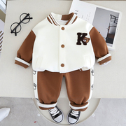 宝宝春装套装1岁男童长袖外套2运动衣服3春款棒球服4婴儿洋气夹克