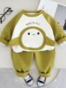 匹克企鹅男童帅气潮童装，宝宝春装两件套2024婴儿，春秋季儿童衣