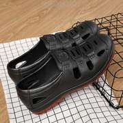 运动鞋DSB2044塑胶防滑韩版透气工凉鞋跑步软底男男鞋鞋子洞