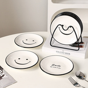 创意碟子陶瓷吐骨碟家用餐桌垃圾盘碟餐盘蛋糕盘子装骨头小吃碟子