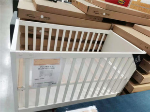 IKEA宜家  斯多瓦 婴儿床宝宝床可调节实木安全舒适结实耐用环保