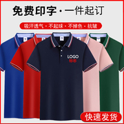 短袖工作服t恤定制印字logo广告，文化polo衫超市工装厂服工衣订做