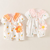 婴儿夏装连体衣可爱超洋气，3-6个月女宝宝夏季纯棉薄款9新生儿衣服