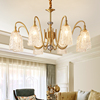 美式吊灯客厅灯全铜水晶卧室餐厅灯现代欧式复古主卧法式轻奢灯具