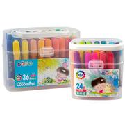 西瓜太郎2436色粗头水，彩笔套装幼儿童，美术绘画涂鸦画笔手提桶装