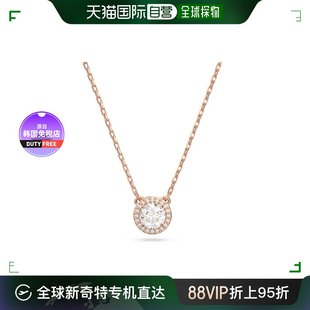 韩国直邮swarovski施华洛世奇项链，锁骨链玫瑰金色水晶装饰款