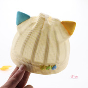 婴儿帽子夏天薄款无骨新生儿，胎帽可爱纯棉，夏季男童女宝宝初生满月