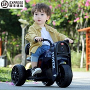 儿童电动摩托车，可坐人充电玩具车大号三轮车，双驱两轮电瓶车遥控车
