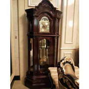 德国赫姆勒实木机械落地钟客厅别墅欧式座钟中式复古报时立式摆钟