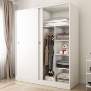 简约衣柜推拉门家用家具，简易衣橱实木，板式柜子储物柜收纳柜子