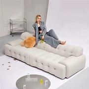 奶油风罗奇堡沙发furniture网红sofa设计师羊羔绒客厅家具组合