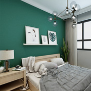 美式素色复古绿墨绿色，背景墙壁纸北欧纯色卧室客厅，小清新绿色墙纸