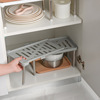置物架厨房可伸缩橱柜储物柜内台桌面分层隔板，储物锅碗碟收纳架子