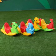 幼儿园加厚摇马儿童宝宝室内外游乐玩具摇摇木马塑料三色摇马摇椅