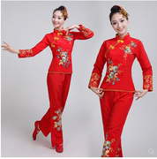 秧歌服2023成人女中老年人舞蹈腰鼓队服装打鼓服演出服中国风