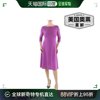 lauren ralph lauren女式平纹针织弹力中长连衣裙 - 紫罗兰色