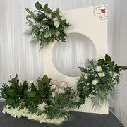 婚庆森系排花向日葵白绿色(白绿色)挂花户外婚礼装饰路引花球舞台布置