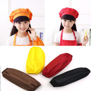 儿童厨师帽子套袖儿童画画衣配套同色同面料可印制logo防脏防水
