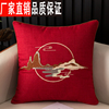 沙发抱枕靠垫客厅新中式中国风刺绣，枕头红木靠枕套皮不含芯正方形