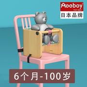 日本儿童餐椅实木多功能便携式宝宝座椅婴儿吃饭餐椅子家用