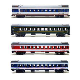 奋发仿真轨道儿童模型电动玩具，刷绿蓝红白皮火车yz25tg硬座客车厢