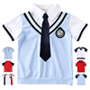 小学生班服短袖t恤单件，夏季蓝色幼儿园园服儿童短t