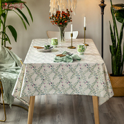 餐桌布布艺防水防油免洗长方形轻奢北欧ins家用台布桌布法式定制